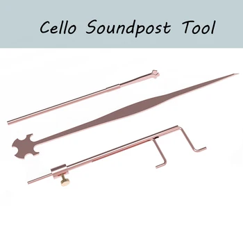 

Cello Luthier Tools Kit Set Sound Post Gauge Measurer & Retriever Clip & Setter