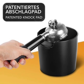 

Coffee Powder Residue Box Black Deep Bowl Non-slip Detachable Knock Bar Coffee Machine Grounds Recycling Bucket Without Handle