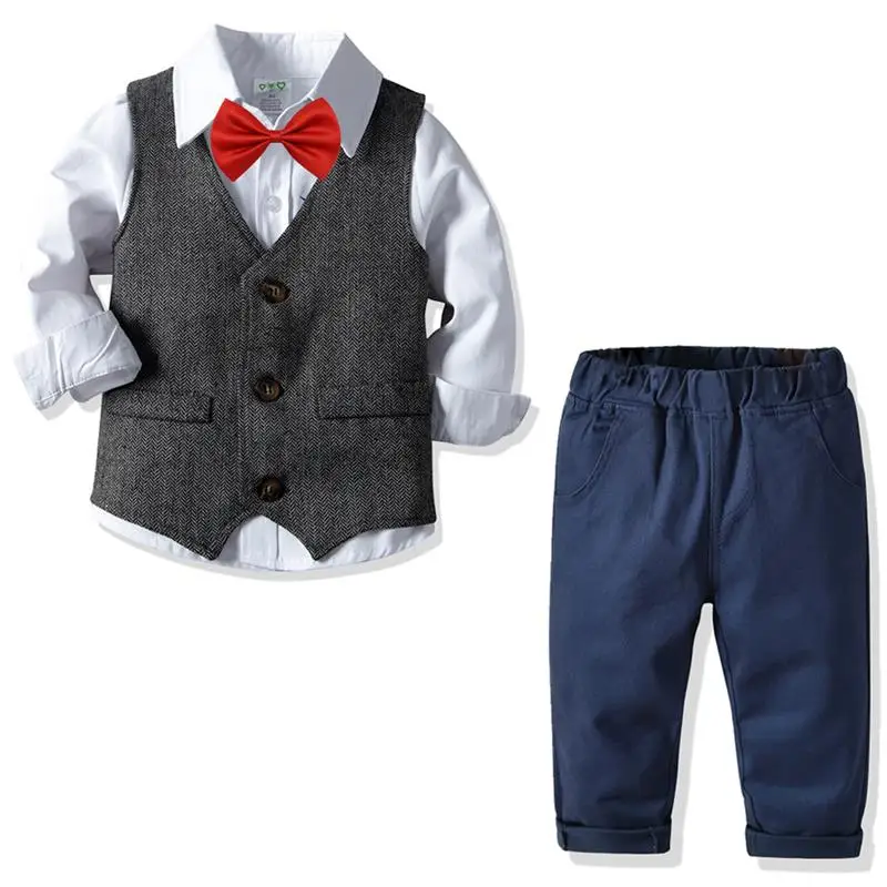 Toddler Boy Clothes Summer Children Clothing Baby Boys Gentleman Sets For Kids T-shirt+Jeans Sport Suits Outfits |