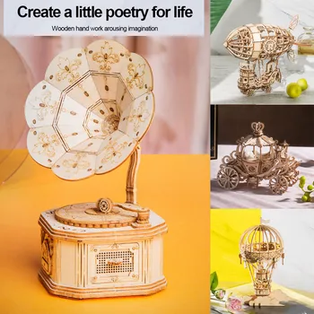 

3D Creative DIY Movable 3D Prime Flower Wooden Puzzle Game Assembly Toy Gift for Children Teens Adult