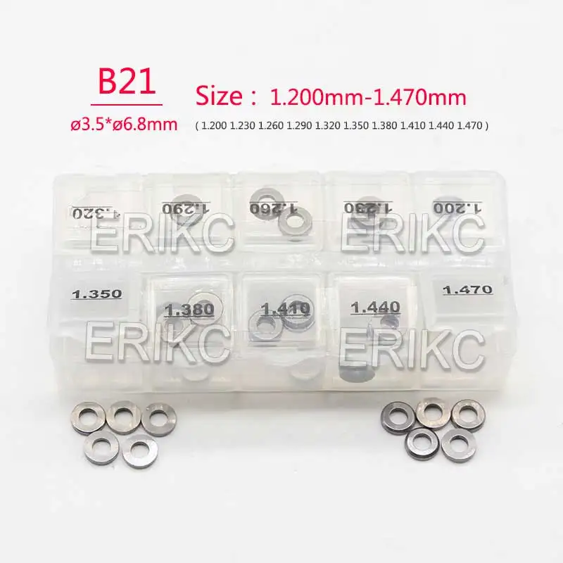 

150PCS B21 Injector CRI Adjustment Washer Set Diesel Inyector Nozzle Adjusting Shims Sizes 1.20-1.77mm Sprayer Gaskets