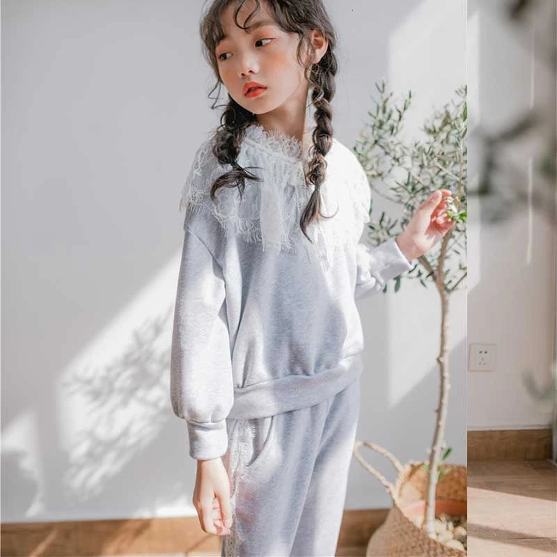 

Cotton Teenager Girl Long Sleeve Clothing Sets Fashion Autumn Baby Girls Set Casual Children Set Suits Kids Sports Sets Spring