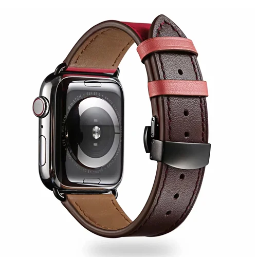 Бабочка Туфли с ремешком и пряжкой для наручных часов Iwatch, 4/3/2/1 ремешок для наручных часов Apple Watch, версии 3, 4 года группа 44 мм 40 мм, 42 мм, 38 мм, версия ремень из натуральной кожи браслет - Цвет ремешка: 12