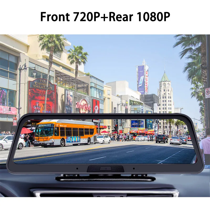Автомобильный видеорегистратор 10 дюймов Full HD 1080P 4G Wi Fi GPS навигация 2 + 32 ГБ два