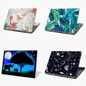 

Night view of elephant and calf laptop sticker skin for MacBook HP Acer Dell ASUS Lenovo