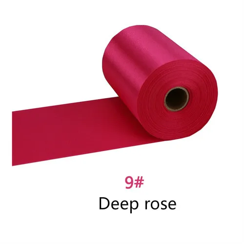 25Meters/Roll 8cm/10cm/15cm Silk Satin Ribbons DIY Wedding Chair Sashes Christmas Gift Wrapping Decoration Silk Ribbons Ruban 9-Deep rose