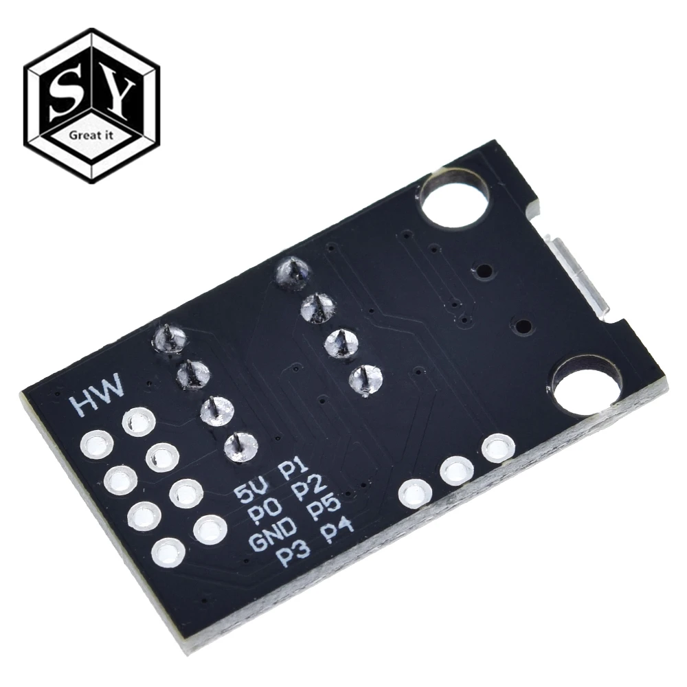 Макетная плата Great IT для ATtiny13A/ATtiny25/ATtiny45/ATtiny85 программатор разъем питания Micro Usb 1