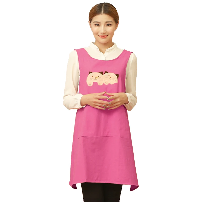 Fashion Cute Nail Shop Coffee Nursery Apron Pinafore For Women Kitchen Baking Aprons Print Logo