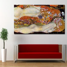 Северный плакат Густав Климт рисунки на холсте Гостиная украшения дома Современные настенные Арт постеры с масляной живописью фотографии Wall Art