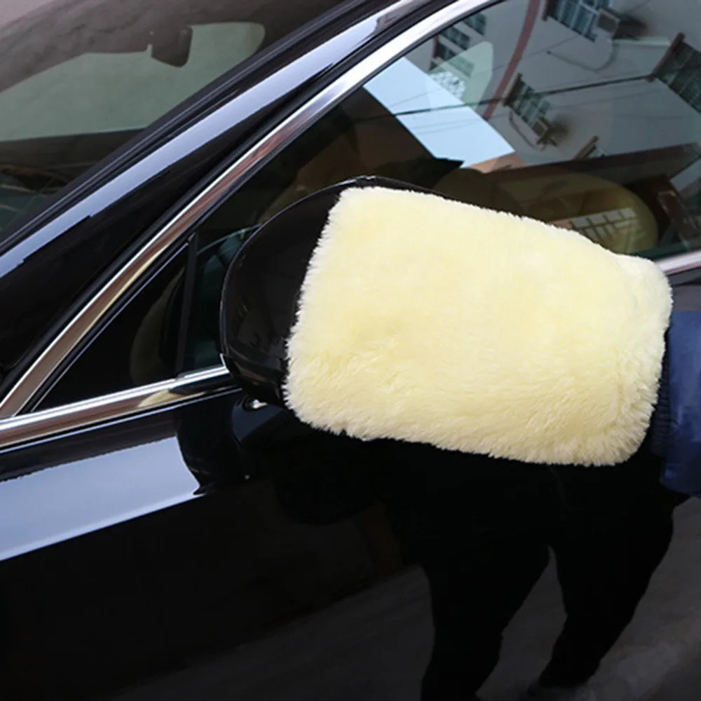 Фото Микрофибра плюшевые перчатка для мытья машины варежки моющая Чистящая с