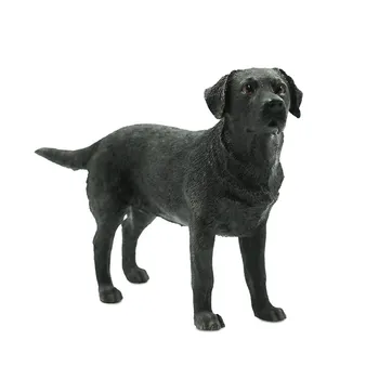 

HAND PAINTED RESIN VIVID ANIMAL CRAFTS DOG LABRADOR BLACK RESIN DOG FIGURINES OF ANIMALS FOR HOME&GARDEN DECORATIONS L3159