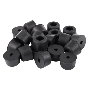 

20pcs Universal Tapered Rubber Feet Bumper Pad Washer 9mm x 14mm Black