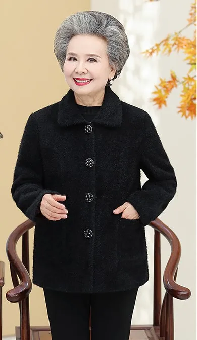 Sweater coat Winter and Fall New Fashion Middle aged Women's Clothes