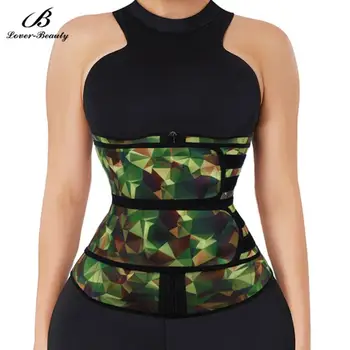 

Lover Beauty 100% Latex Waist Trainer Body Shaper Rainbow Reflective Belt Tummy Girdle Corset Waist Cincher Waist Trimmer Shapew