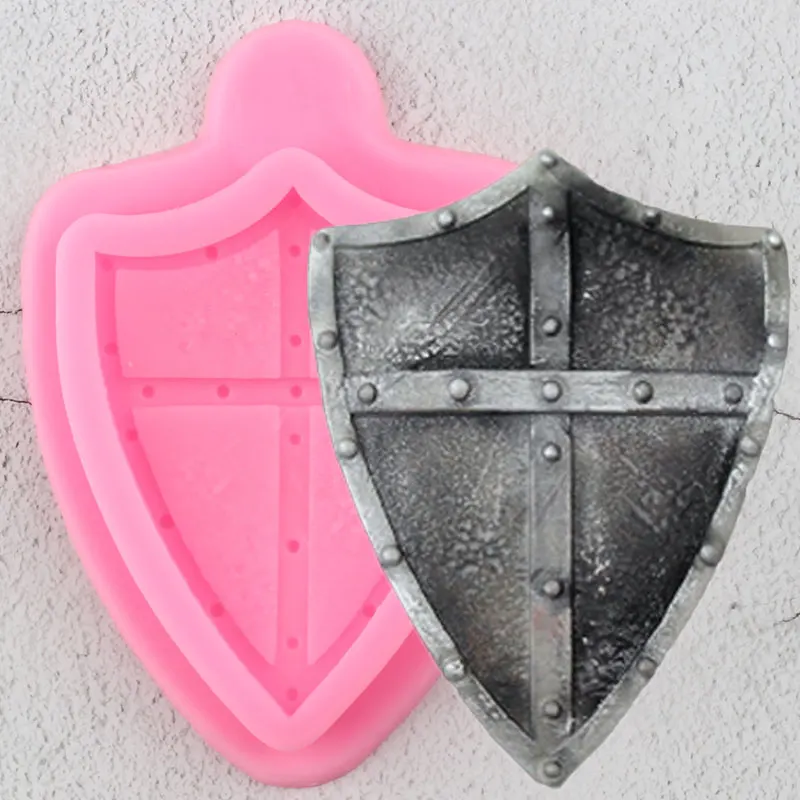 3d Knight Battle Shield Silicone Molds Baby Birthday Cake Border Fondant Mold Diy Cake Decorating Tools Candy Chocolate Moulds Aliexpress