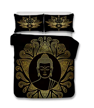 

3D Digital Mandala Buddha Bedding Sets queen size India Bohemian Duvet Cover Bed Set Bedclothes bedline Dropshipping