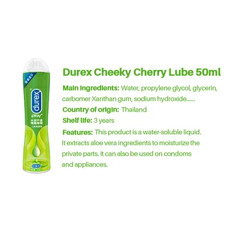 Durex Sex Lubricant Play Edible Fruit Oil Strawberry Cherry Aloe Gel Sex Lube Oral Anal