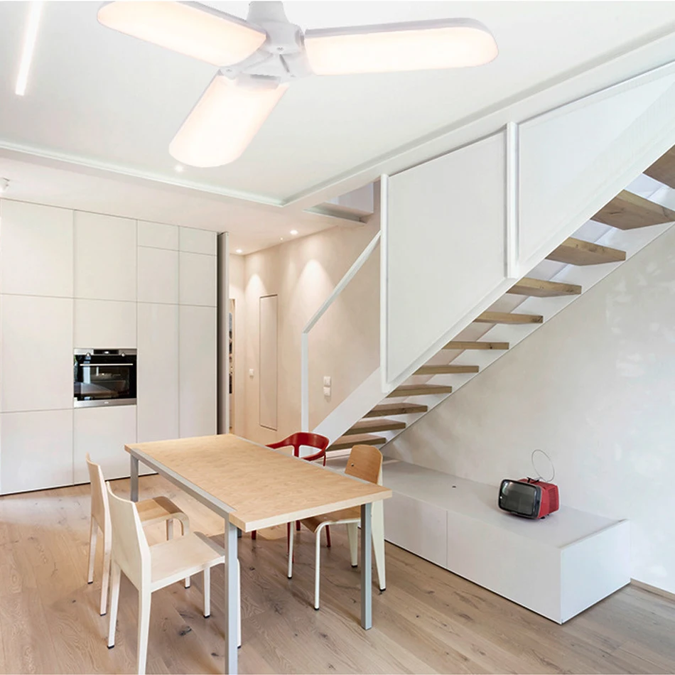 

Energy Saving LED Bulb Foldable Fan Blade Lights 30W 45W 50W Super Bright Lamps Angle Adjustable Ceiling Lamp for Home Kitchen