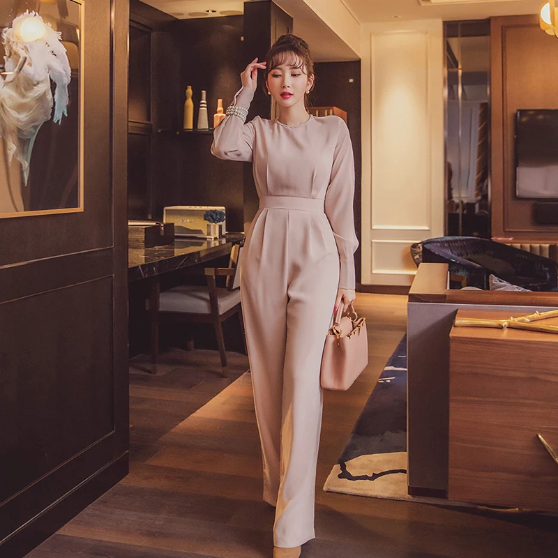 Elegant Business Jumpsuits Women 2020 New Long Playsuits Casual Office lady Work Wear Rompers Elegant Business Jumpsuits Women 2020 New Long Playsuits Casual Office lady Work Wear Rompers