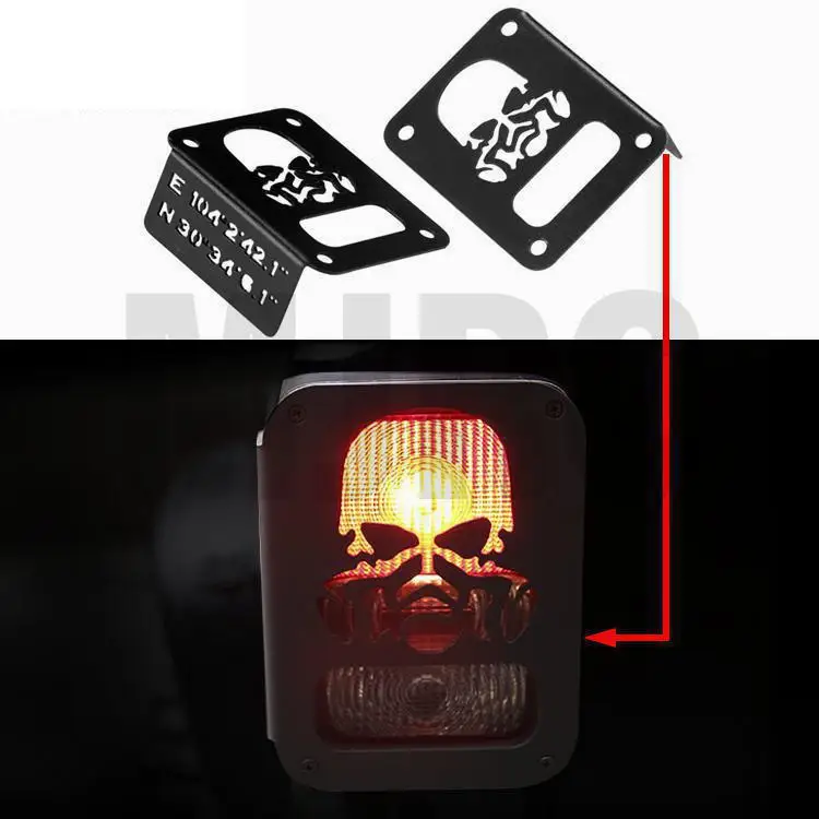 2pcs RC tail light LED shade AXIAL SCX10 II 90046 90for 1/10 analog JEEP Wrangler 90047 | Игрушки и хобби