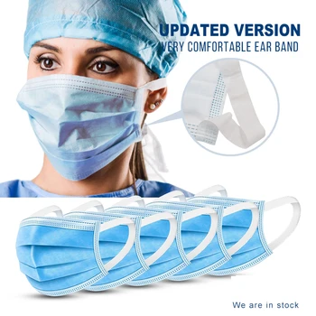 

Fast Shipping Face Mask Disposal Face Masks Ear Loop Disposable Dust Filter Safety Mask Anti Viru Masks 3 Layer