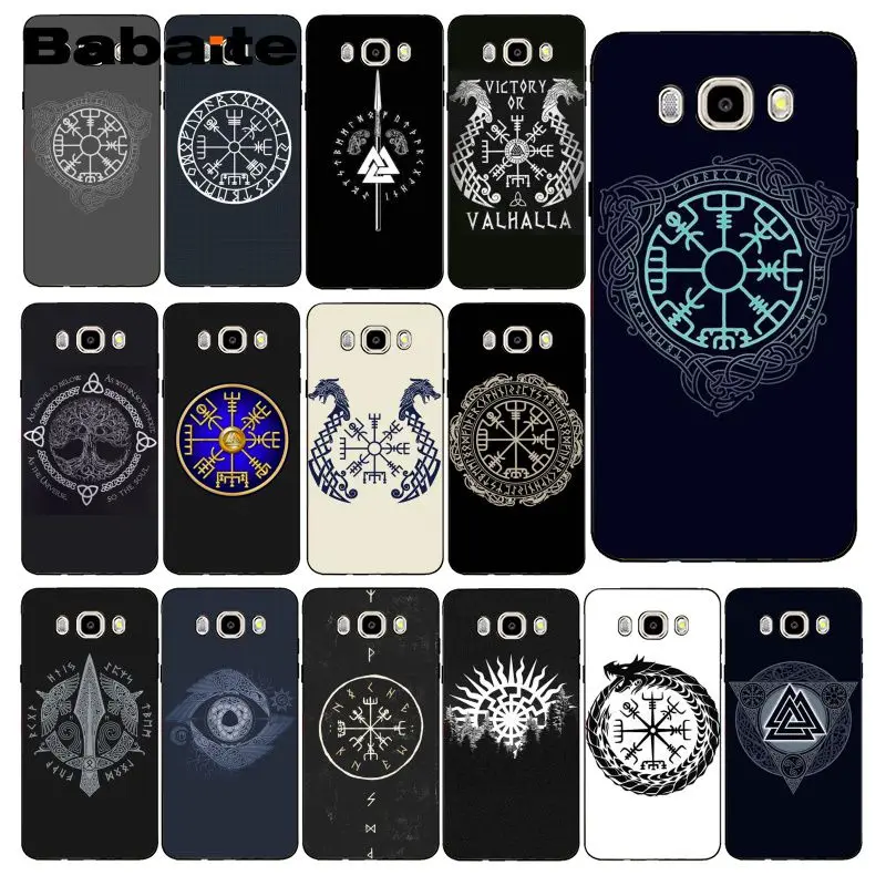 Babaite Viking Vegvisir Odin скандинавский черный мягкий чехол для телефона Samsung Galaxy J7 J6 J8 J4