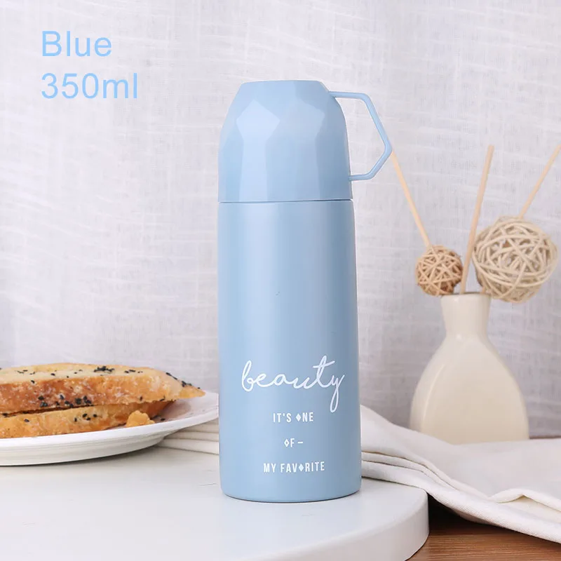 350ml-Blue Термальная фляга из нержавеющей стали спортивные бутылки для воды портативная Термокружка вакуумный Стакан Кружка термоскоп для детей 350 мл 200 мл - Цвет: 350ml-Blue