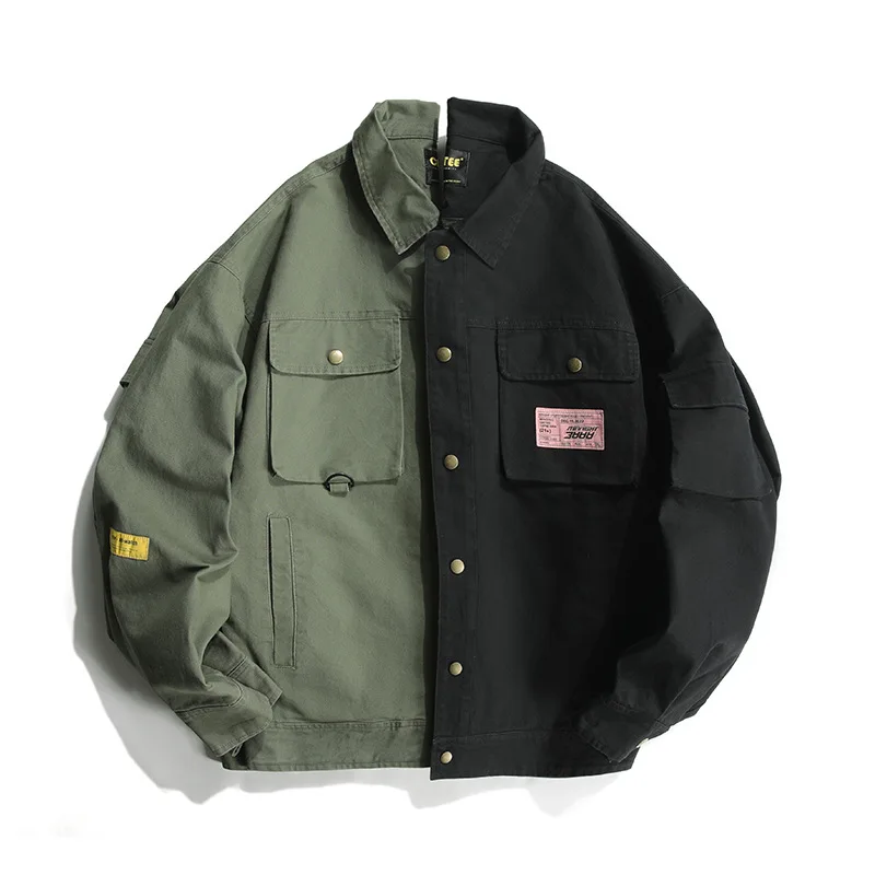

City Where the Product 2019 Autumn Clothing New Style Two-color Workwear Multi-pockets Jacket Trend Clothing MEN'S Coat