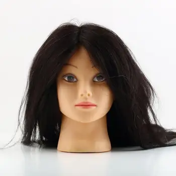 

18 Inch Synthetic Hair Hairdressing Practice Training Head Clamp Salon Mannequin High Quality Heat Resistant Training Head