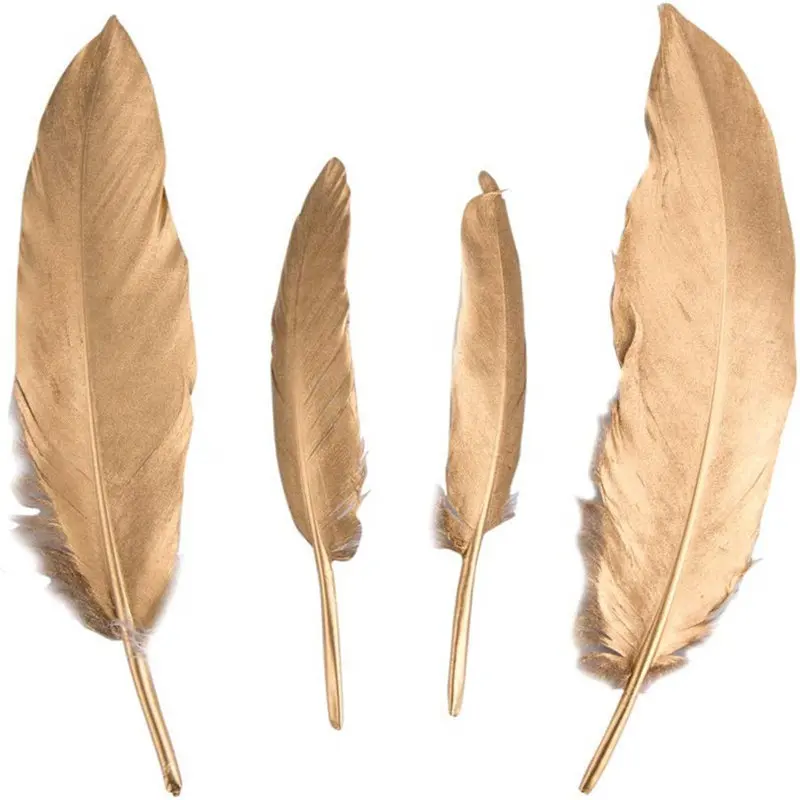 Смешанные batch40 шт спрей Золотой Гусь/утка feather10-22cm DIY сценические украшения аксессуары Шлейфы ювелирных изделий перья для рукоделия