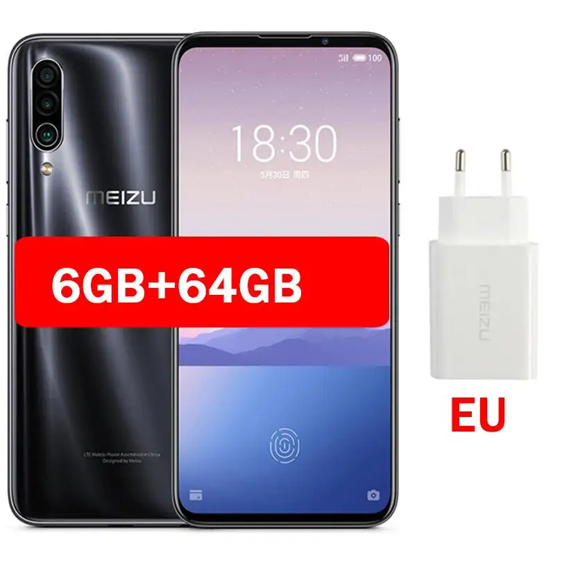 6GB 64GB Black Глобальная прошивка Meizu 16XS, 6 ГБ ОЗУ, 16 XS, Смартфон Snapdragon 675, 6,2 дюймов, 48 МП, тройная камера AI, фронтальная 16 Мп, 4000 мАч - Color: 6GB 64GB Black