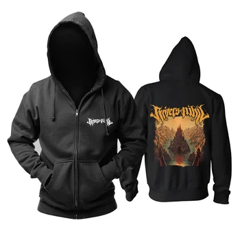 

Bloodhoof Rivers of Nihil Death Metal black zipper HOODIE Asian Size