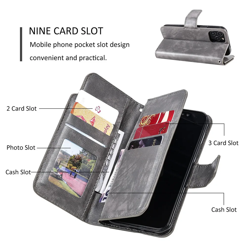 Leather Flip Wallet SE 2020 Case For iPhone 12 13 Mini 11 Pro X XS Max XR 7 8 6 6s 5 5s Plus Magnetic Card Slot Phone Bags Cover iphone 13 pro max case leather