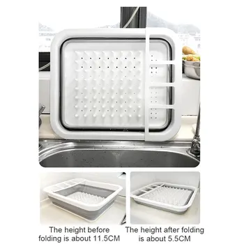 

Collapsible Drying Dish Storage Rack Dish Drainer Dinnerware Basket for Kitchen Counter Portable SDF-SHIP
