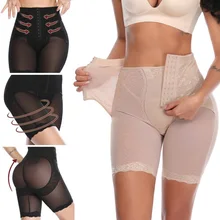 Трусы с регулировкой живота, формирователь тела, женская одежда для шейпинга с высокой талией, штаны для похудения, набедренная защита, крюк, волшебные трусы, моделирующие попу