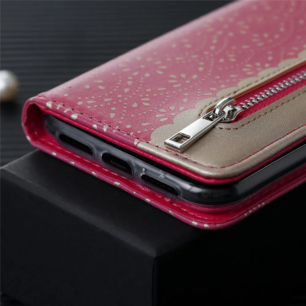 samsung cute phone cover Luxury Leather Case For Samsung Galaxy A5 J3 J5 J7 2017 A6 A7 A8 J4 J6 Plus 2018 Zipper Wallet Flip Card Slots Phone Cover Coque cute samsung phone case