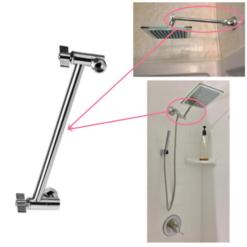 

Shower top spray copper connection adjustable elbow shower arm bracket with tooth extension extension rod bathroom accessories