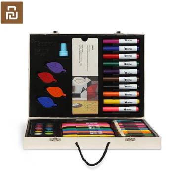 

Youpin Kids Art Set Children Drawing Set Water Color Pen Crayon Oil Pastel Painting Drawing Tool Art supplies stationery 69 Pcs