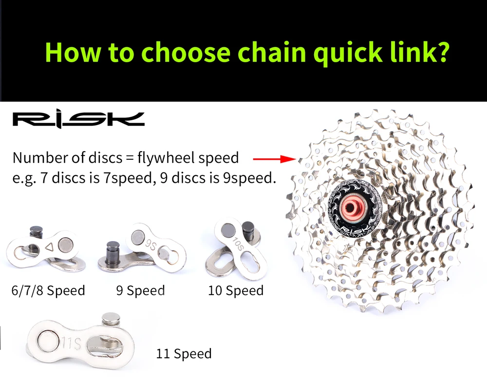 Риска 6/7/8/9/10/11 Скорость велосипедной цепи быстрого диагностического разъёма замок комплект MTB дорожный велосипед Мощность цепи быстросъемная пряжка