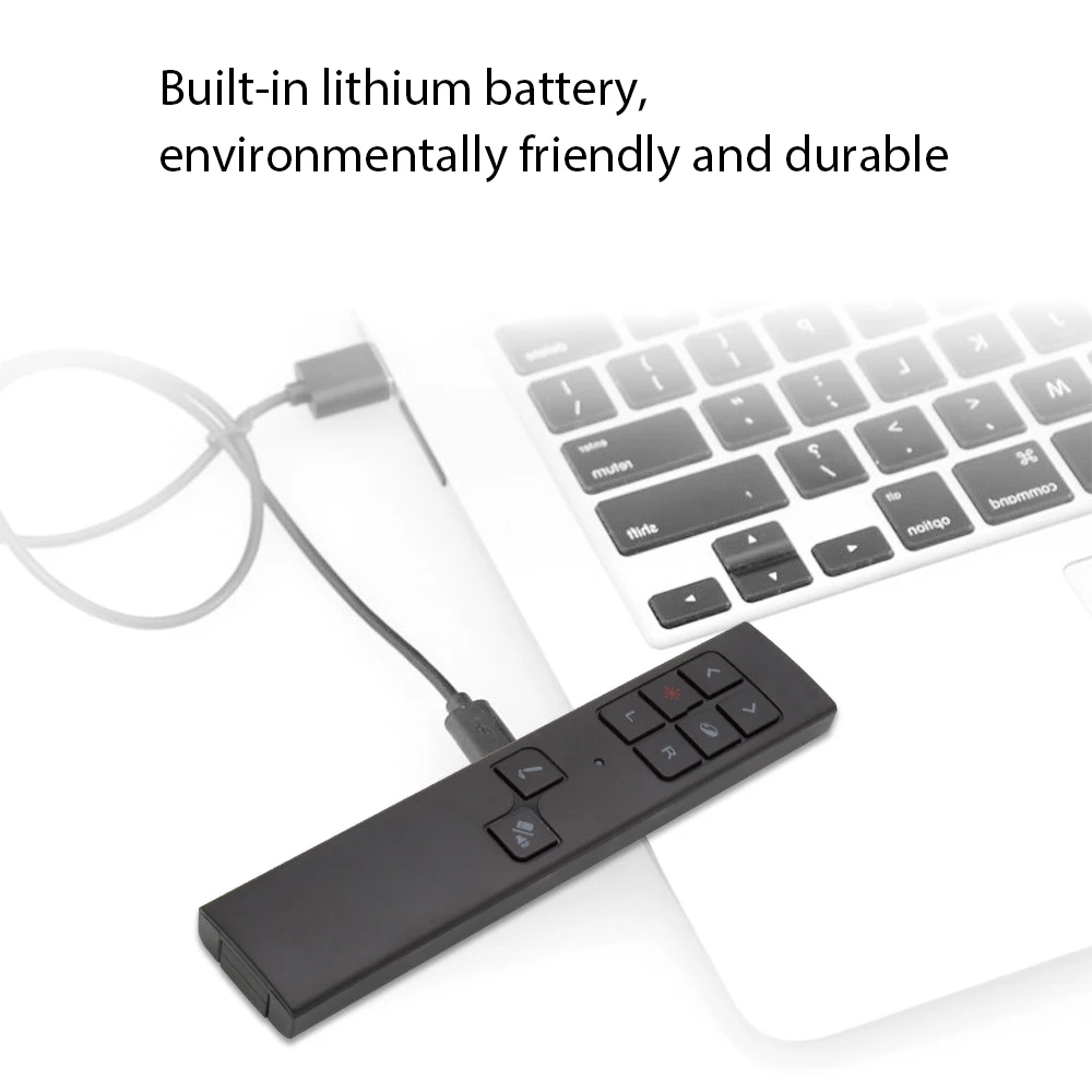 KEBIDU Voice Control Fly Air Mouse For Gyro Sensing Game RF 2.4GHz Wireless Presenter Microphone Remote Control For TV PC