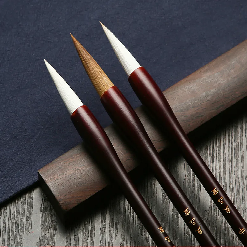 3pcs Chinese Painting Writing Brush Set Beginner Medium Regular Script
