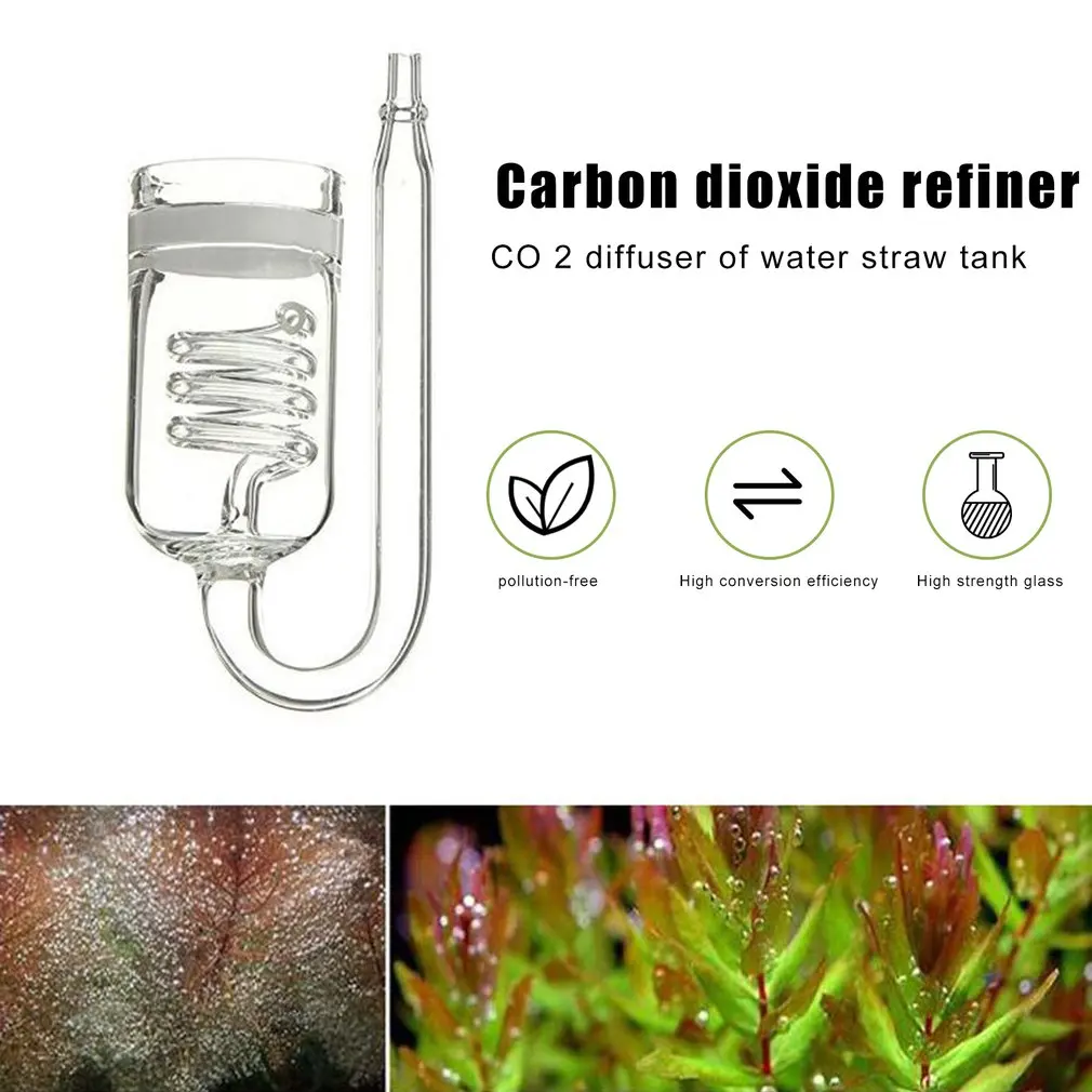 Difusor de vidrio para acuario, atomizador de tanque de vidrio, regulador con solenoide, Moss, CO2, para depósito de agua para planta, transparente