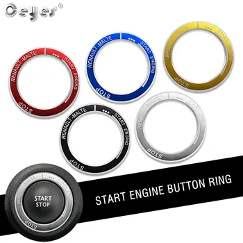 

Ceyes Car Styling Engine Start Stop Ignition Key Ring Accessories Case For Renault Koleos Kadjar Captur Megane Sticker Car Cover