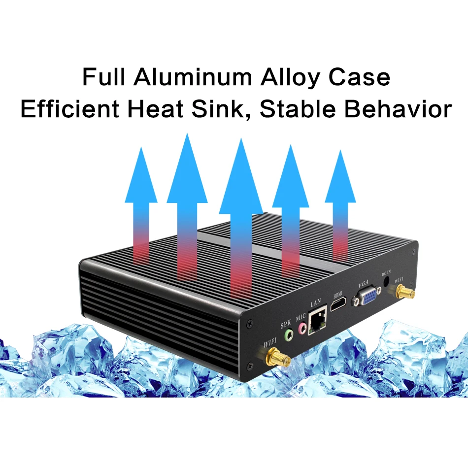 HLY Мини компьютер без вентилятора Core i3 7100U 4010Y i5 4200Y Мини ПК Windows 10 VGA HDMI Wifi 6* USB Celeron 2955U компьютер ПК