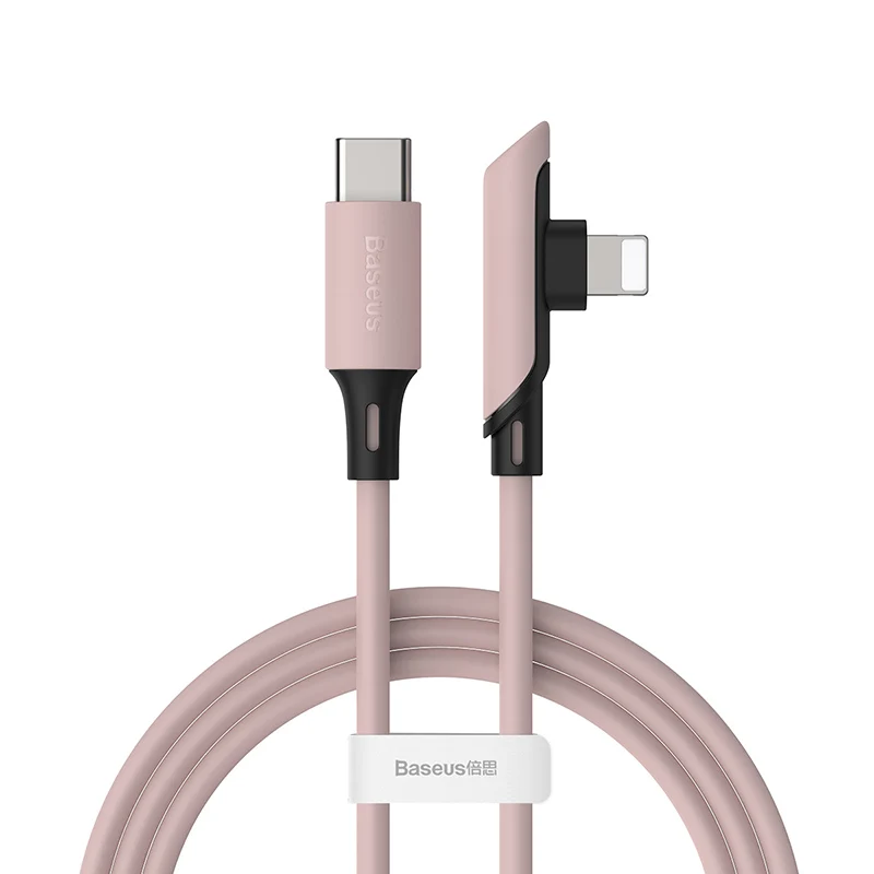 Кабель Baseus type-C для iPhone 11, XR, 8, зарядный кабель PD, 18 Вт, быстрая зарядка, USB C, кабель Lightning, локоть, зарядное устройство, провод, шнур для передачи данных - Цвет: Pink