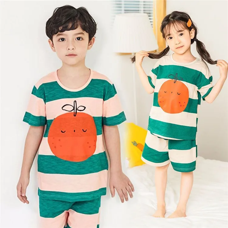 nightgowns baby Lawadka Summer Girls Kids Pajamas Set Short Sleeves Sleepwear For Toddler Boys Cotton Children Pyjamas Set Clothes 2-10Years cotton pajama sets