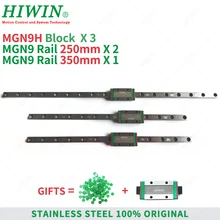 Free Shipping HIWIN Stainless Steel MGN9 250mm 350mm linear guide rail with MGN9H slide blocks Carriages for 3d kit printer Free Shipping HIWIN Stainless Steel MGN9 250mm 350mm linear guide rail with MGN9H slide blocks Carriages for 3d kit printer