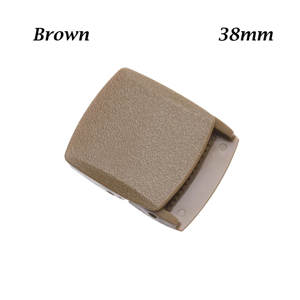 38mm-Brown 32/38 мм регулируемый Пластик Пряжка для пояса для Для мужчин тактические пояса Комплектующие для самостоятельной сборки Косплэй в стиле милитари с перекрестной шнуровкой нейлоновые лямки пряжки - Цвет: 38mm-Brown