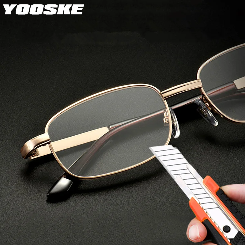 YOOSKE Glass Lens Reading Glasses Men Women Presbyopia Magnifying Clear Crystal Anti-Scratch Lenses Diopter +1.0 1.5 2.0 2.5 3.0 |