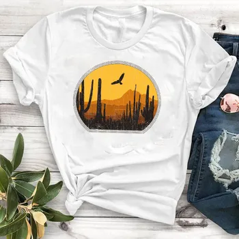 

Women' Shirt New Trendy Casual Dusk Pattern Harajuku T-shirt Sleeve Slim T-shirts Basic Tops T-shirts Summer Stretch T-shirt